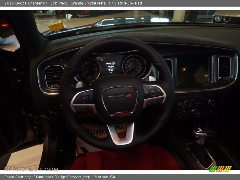 Granite Crystal Metallic / Black/Ruby Red 2016 Dodge Charger R/T Scat Pack