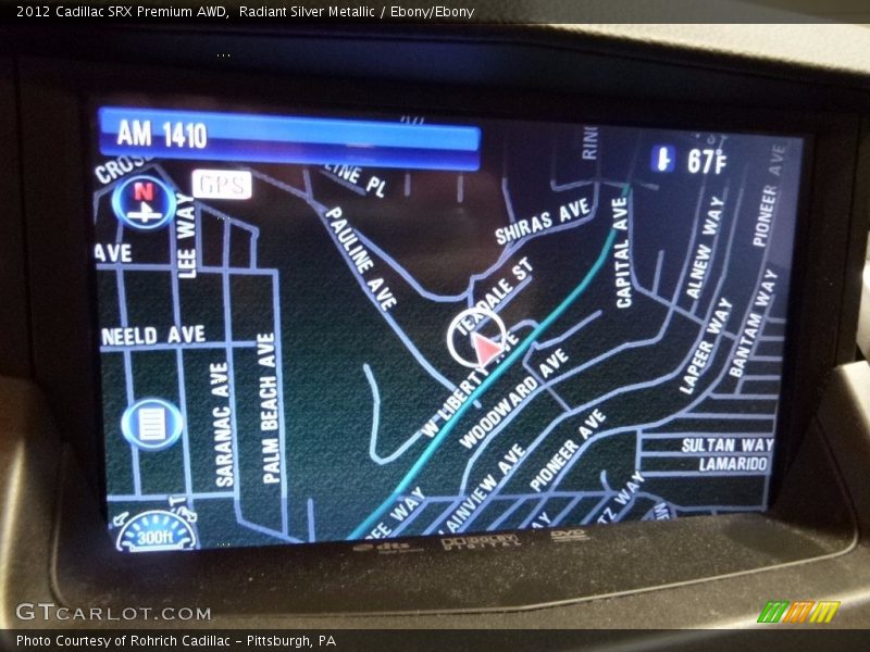 Radiant Silver Metallic / Ebony/Ebony 2012 Cadillac SRX Premium AWD