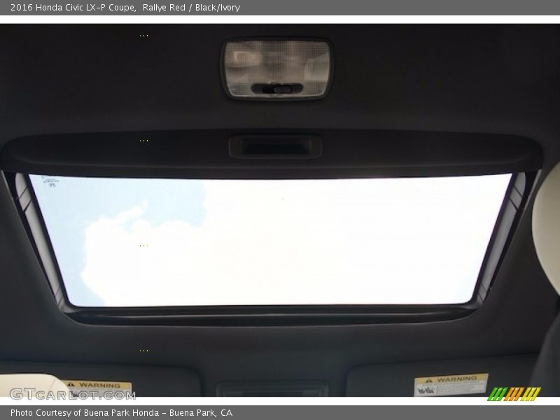 Rallye Red / Black/Ivory 2016 Honda Civic LX-P Coupe