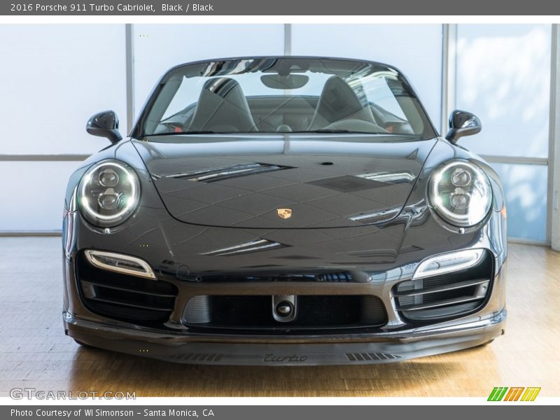 Black / Black 2016 Porsche 911 Turbo Cabriolet