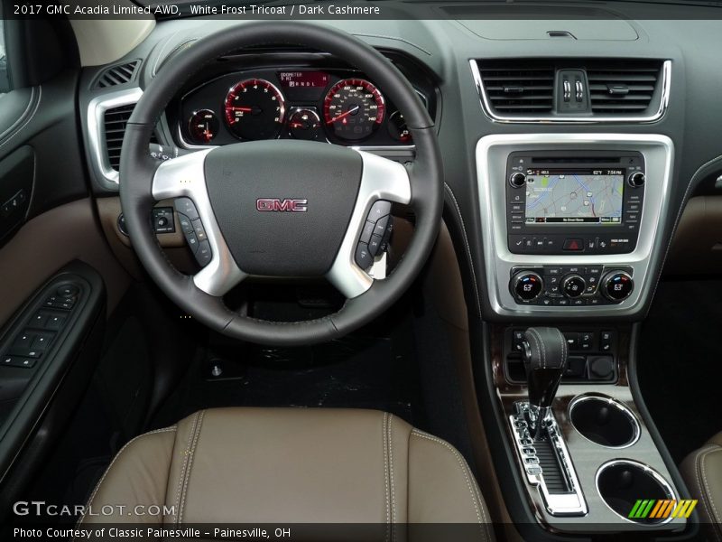 White Frost Tricoat / Dark Cashmere 2017 GMC Acadia Limited AWD