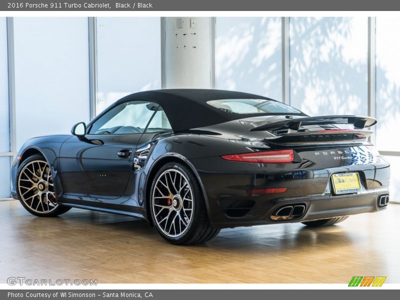 Black / Black 2016 Porsche 911 Turbo Cabriolet