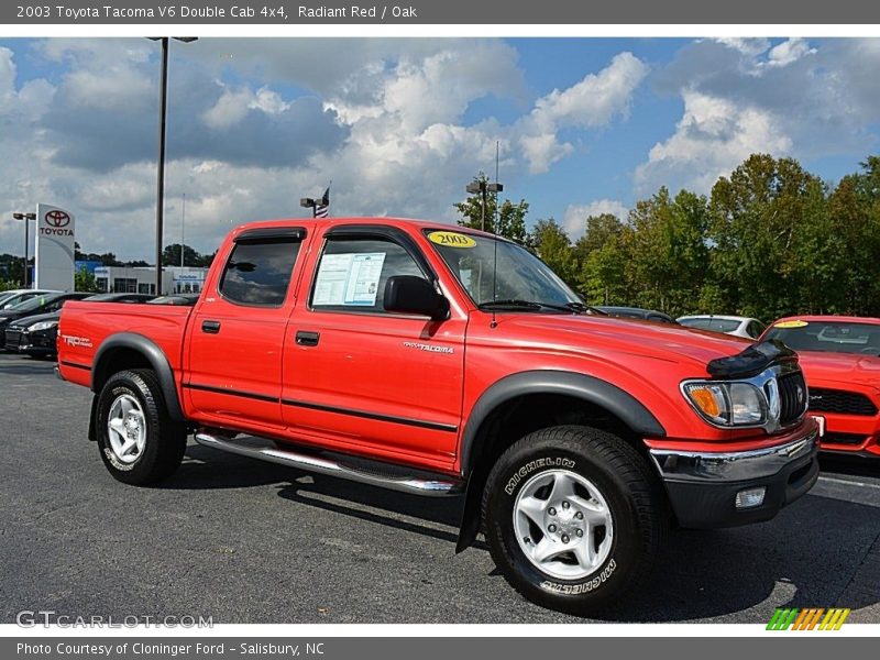 Radiant Red / Oak 2003 Toyota Tacoma V6 Double Cab 4x4