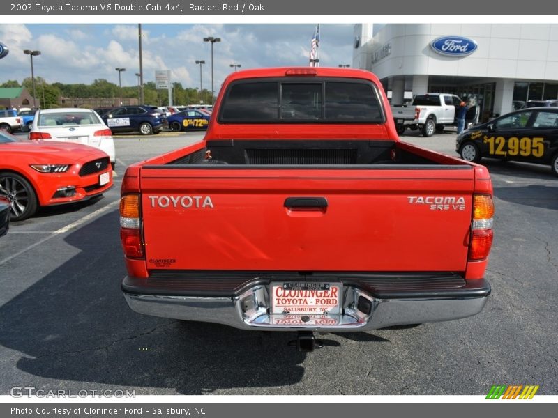 Radiant Red / Oak 2003 Toyota Tacoma V6 Double Cab 4x4