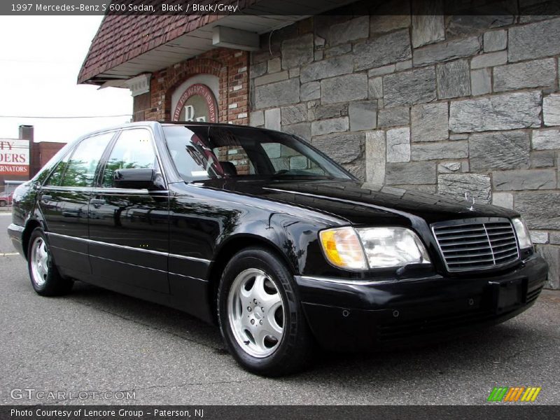 Black / Black/Grey 1997 Mercedes-Benz S 600 Sedan