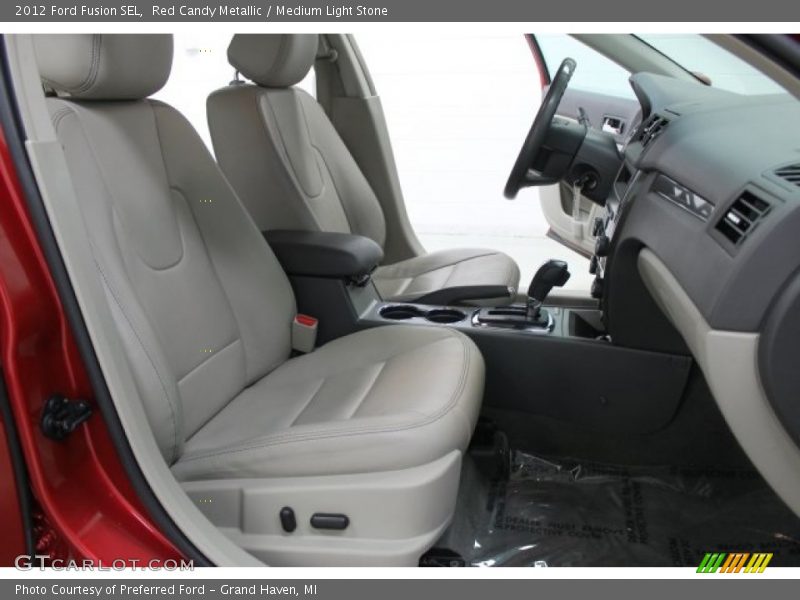 Red Candy Metallic / Medium Light Stone 2012 Ford Fusion SEL