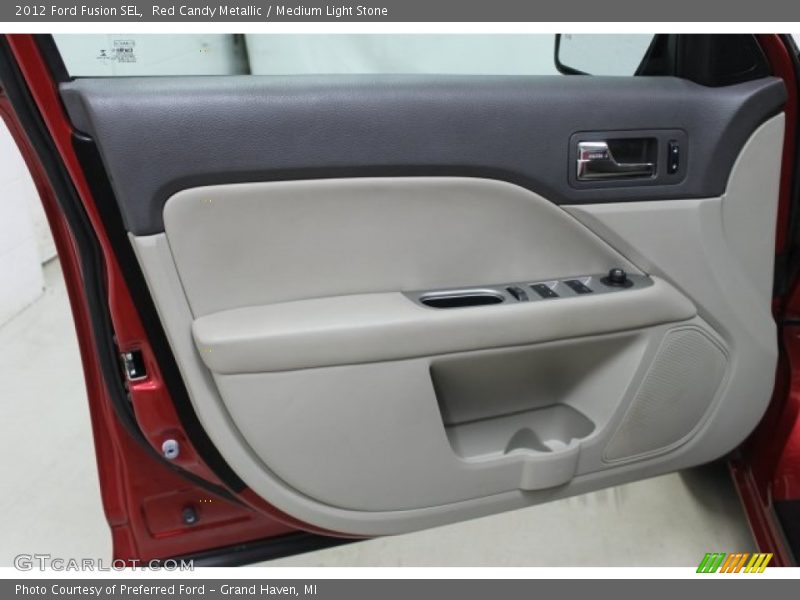 Red Candy Metallic / Medium Light Stone 2012 Ford Fusion SEL