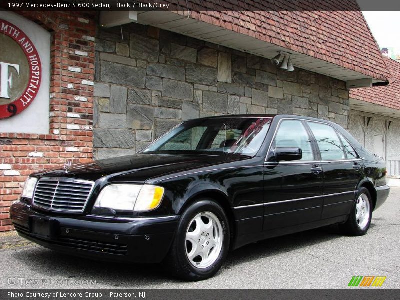 Black / Black/Grey 1997 Mercedes-Benz S 600 Sedan