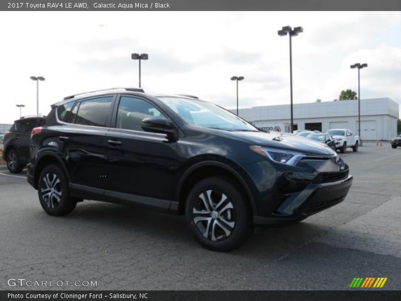 Galactic Aqua Mica / Black 2017 Toyota RAV4 LE AWD