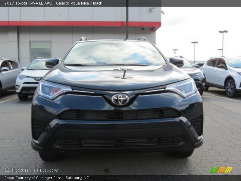 Galactic Aqua Mica / Black 2017 Toyota RAV4 LE AWD