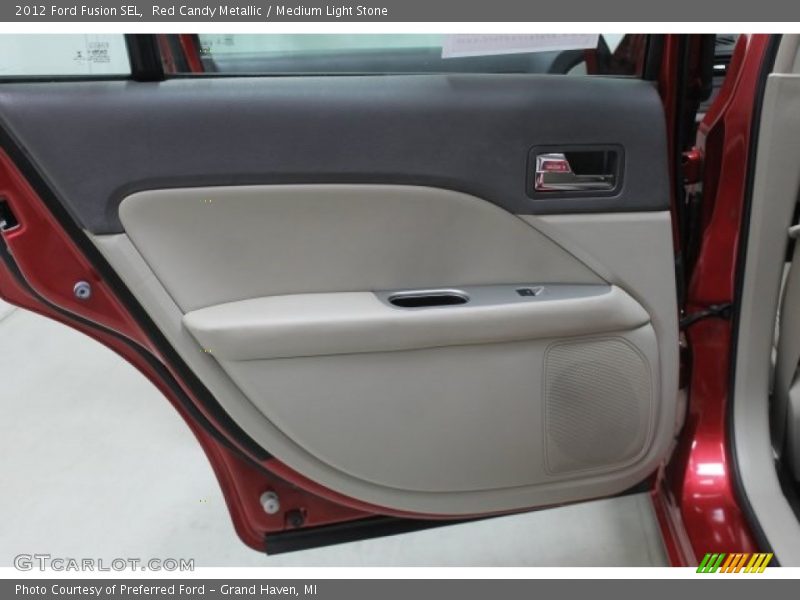 Red Candy Metallic / Medium Light Stone 2012 Ford Fusion SEL