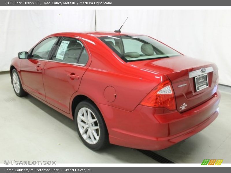 Red Candy Metallic / Medium Light Stone 2012 Ford Fusion SEL