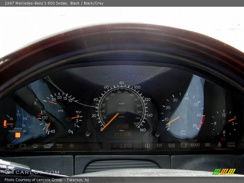 Black / Black/Grey 1997 Mercedes-Benz S 600 Sedan