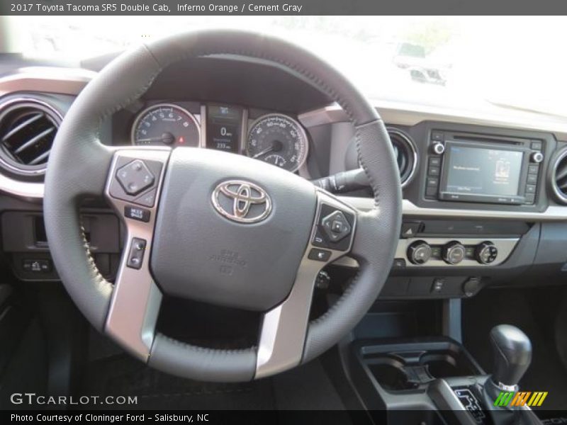Inferno Orange / Cement Gray 2017 Toyota Tacoma SR5 Double Cab