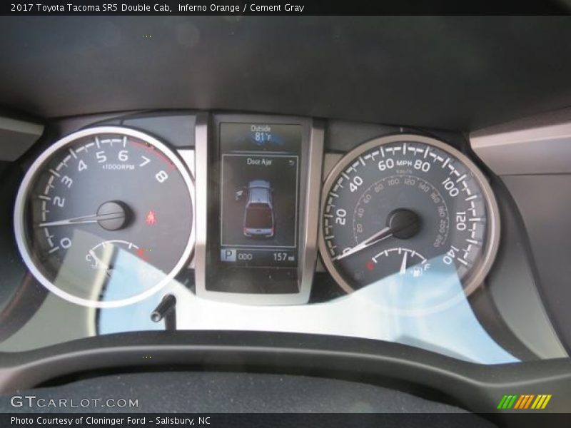 Inferno Orange / Cement Gray 2017 Toyota Tacoma SR5 Double Cab