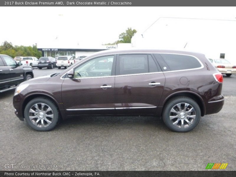 Dark Chocolate Metallic / Choccachino 2017 Buick Enclave Premium AWD