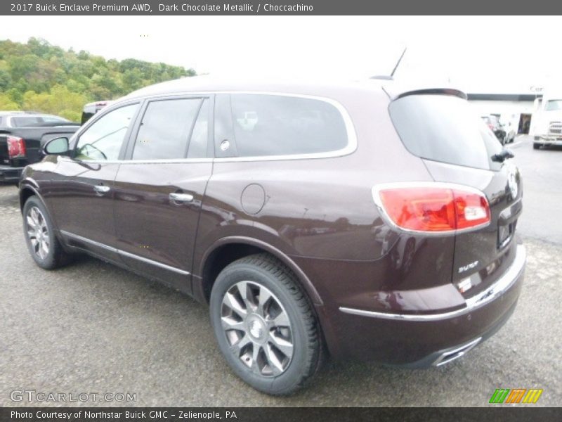 Dark Chocolate Metallic / Choccachino 2017 Buick Enclave Premium AWD