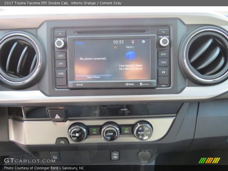Inferno Orange / Cement Gray 2017 Toyota Tacoma SR5 Double Cab