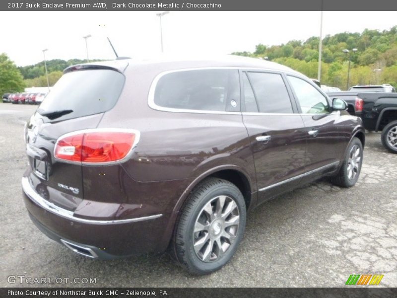 Dark Chocolate Metallic / Choccachino 2017 Buick Enclave Premium AWD