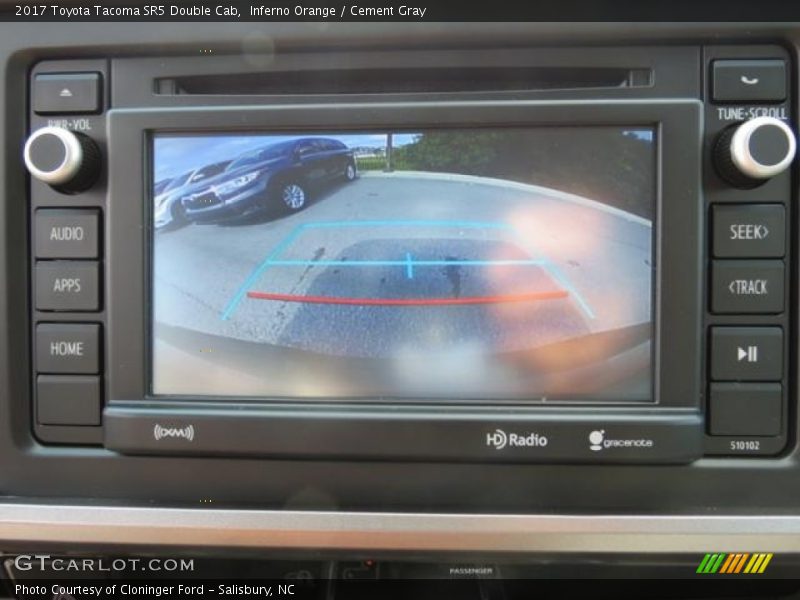 Inferno Orange / Cement Gray 2017 Toyota Tacoma SR5 Double Cab