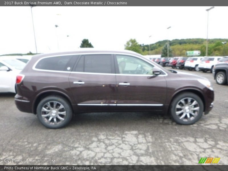 Dark Chocolate Metallic / Choccachino 2017 Buick Enclave Premium AWD