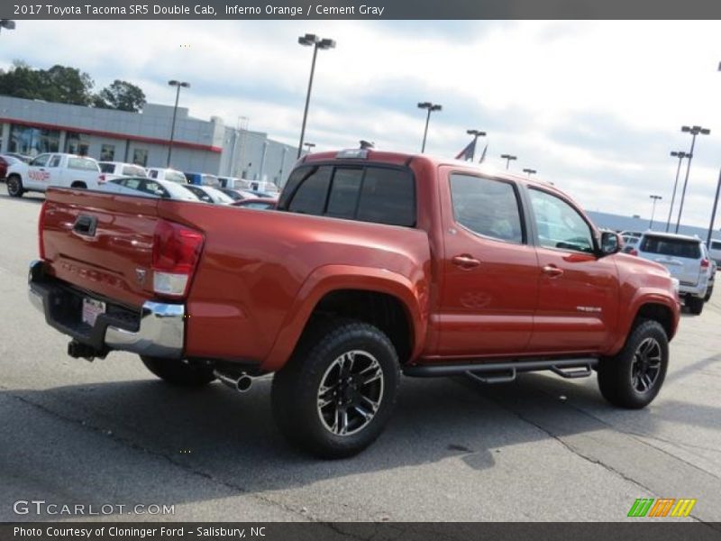 Inferno Orange / Cement Gray 2017 Toyota Tacoma SR5 Double Cab