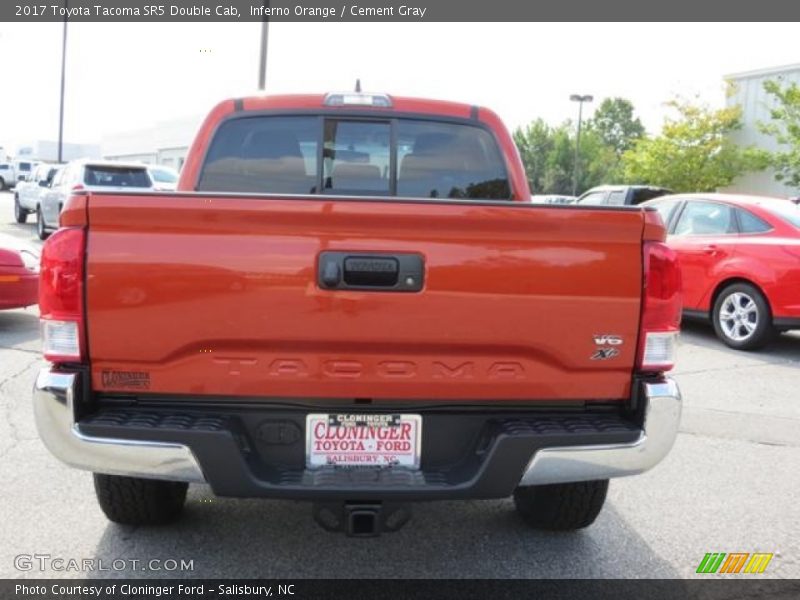 Inferno Orange / Cement Gray 2017 Toyota Tacoma SR5 Double Cab