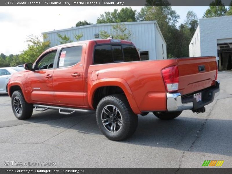 Inferno Orange / Cement Gray 2017 Toyota Tacoma SR5 Double Cab