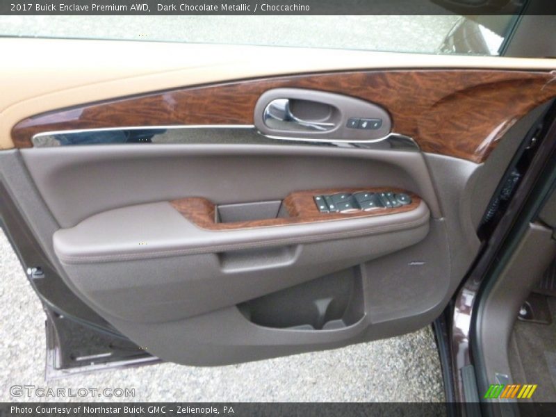 Dark Chocolate Metallic / Choccachino 2017 Buick Enclave Premium AWD