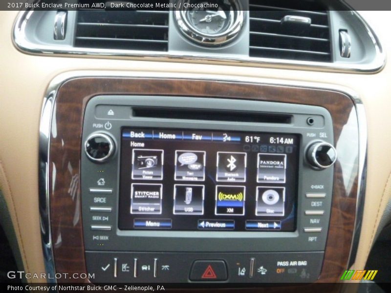 Dark Chocolate Metallic / Choccachino 2017 Buick Enclave Premium AWD