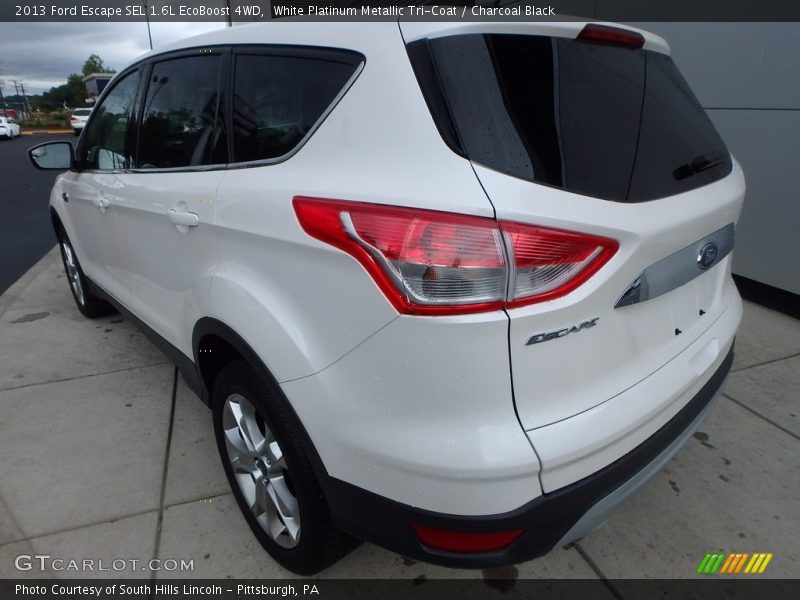 White Platinum Metallic Tri-Coat / Charcoal Black 2013 Ford Escape SEL 1.6L EcoBoost 4WD