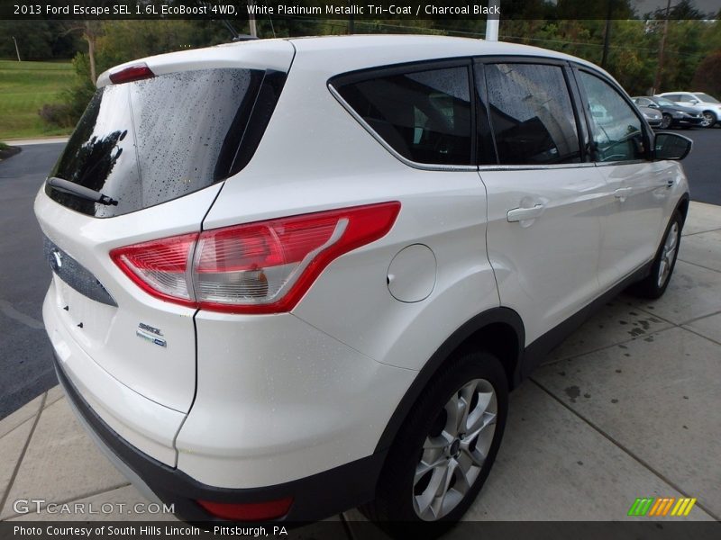 White Platinum Metallic Tri-Coat / Charcoal Black 2013 Ford Escape SEL 1.6L EcoBoost 4WD