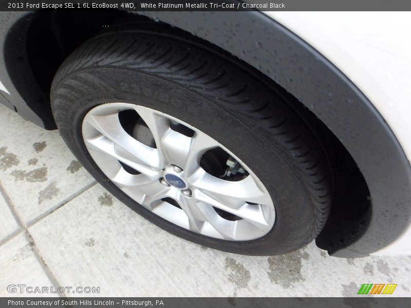 White Platinum Metallic Tri-Coat / Charcoal Black 2013 Ford Escape SEL 1.6L EcoBoost 4WD