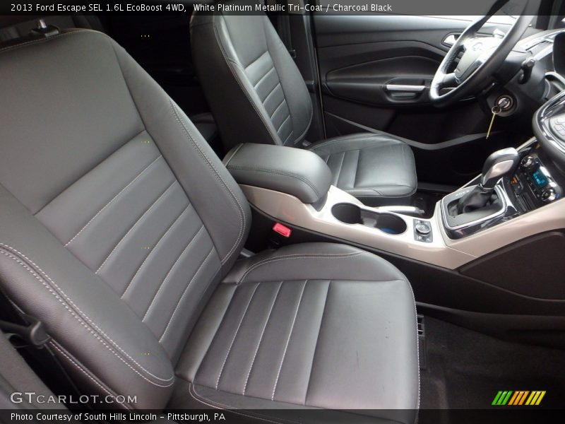 White Platinum Metallic Tri-Coat / Charcoal Black 2013 Ford Escape SEL 1.6L EcoBoost 4WD