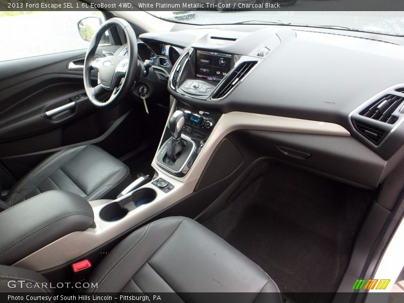 White Platinum Metallic Tri-Coat / Charcoal Black 2013 Ford Escape SEL 1.6L EcoBoost 4WD