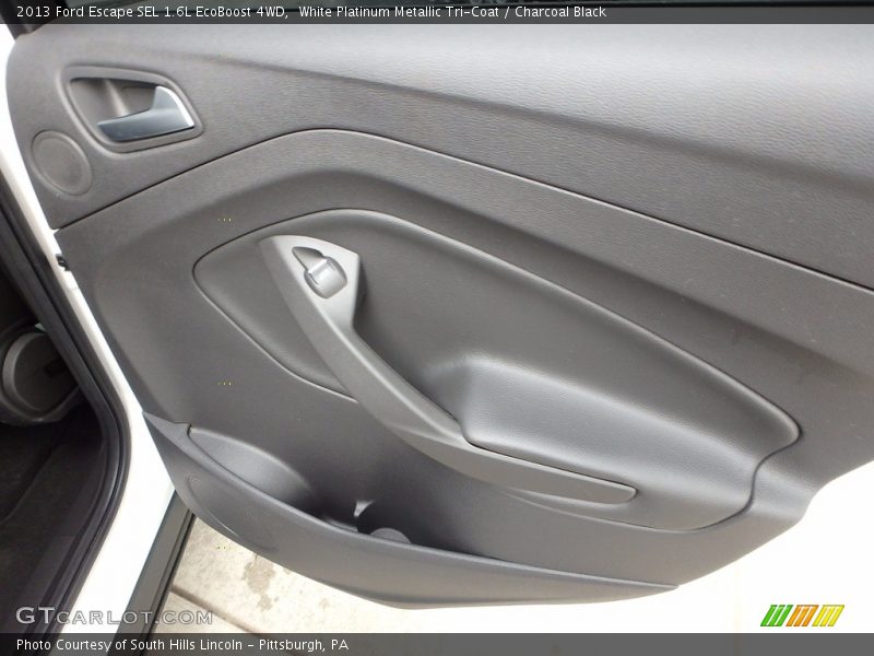 White Platinum Metallic Tri-Coat / Charcoal Black 2013 Ford Escape SEL 1.6L EcoBoost 4WD