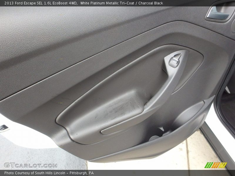White Platinum Metallic Tri-Coat / Charcoal Black 2013 Ford Escape SEL 1.6L EcoBoost 4WD