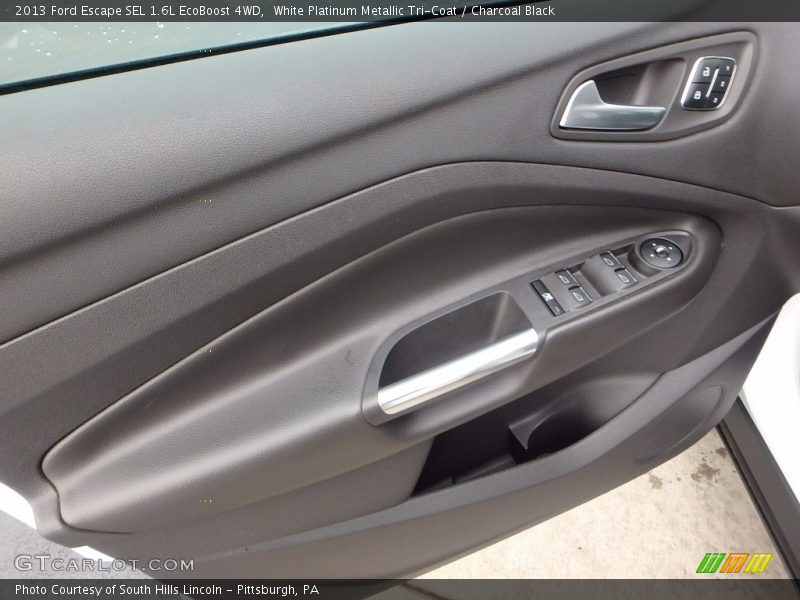 White Platinum Metallic Tri-Coat / Charcoal Black 2013 Ford Escape SEL 1.6L EcoBoost 4WD