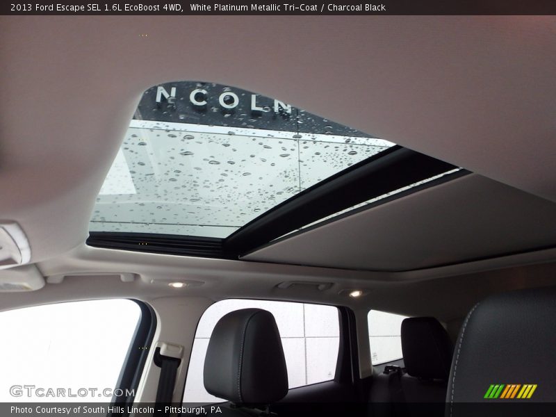 White Platinum Metallic Tri-Coat / Charcoal Black 2013 Ford Escape SEL 1.6L EcoBoost 4WD