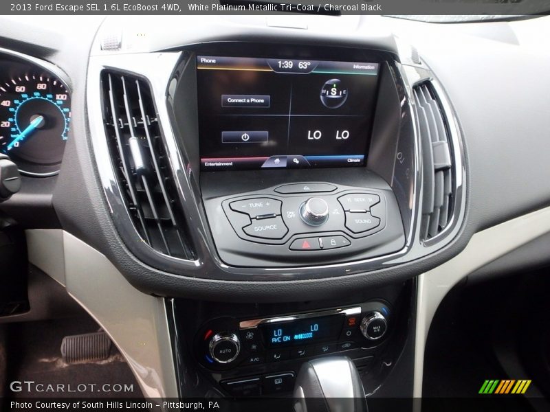 White Platinum Metallic Tri-Coat / Charcoal Black 2013 Ford Escape SEL 1.6L EcoBoost 4WD