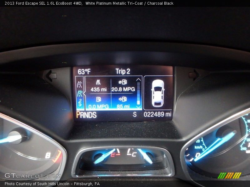 White Platinum Metallic Tri-Coat / Charcoal Black 2013 Ford Escape SEL 1.6L EcoBoost 4WD