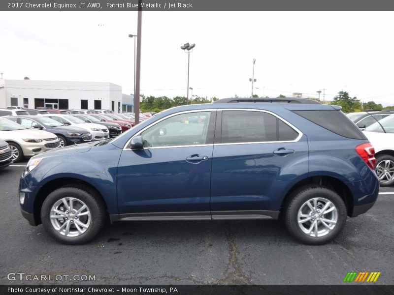 Patriot Blue Metallic / Jet Black 2017 Chevrolet Equinox LT AWD