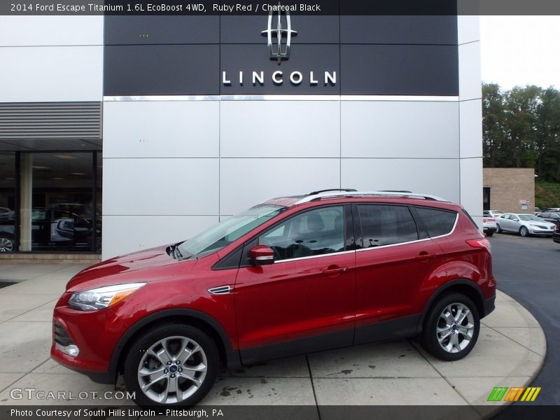 Ruby Red / Charcoal Black 2014 Ford Escape Titanium 1.6L EcoBoost 4WD