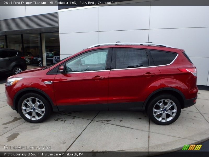 Ruby Red / Charcoal Black 2014 Ford Escape Titanium 1.6L EcoBoost 4WD