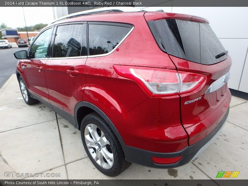 Ruby Red / Charcoal Black 2014 Ford Escape Titanium 1.6L EcoBoost 4WD