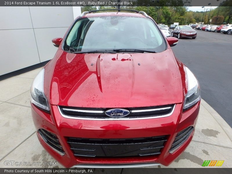 Ruby Red / Charcoal Black 2014 Ford Escape Titanium 1.6L EcoBoost 4WD