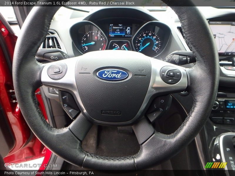 Ruby Red / Charcoal Black 2014 Ford Escape Titanium 1.6L EcoBoost 4WD