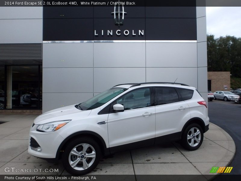 White Platinum / Charcoal Black 2014 Ford Escape SE 2.0L EcoBoost 4WD