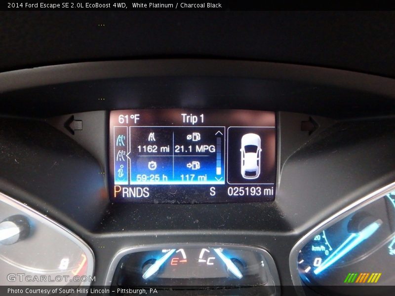 White Platinum / Charcoal Black 2014 Ford Escape SE 2.0L EcoBoost 4WD