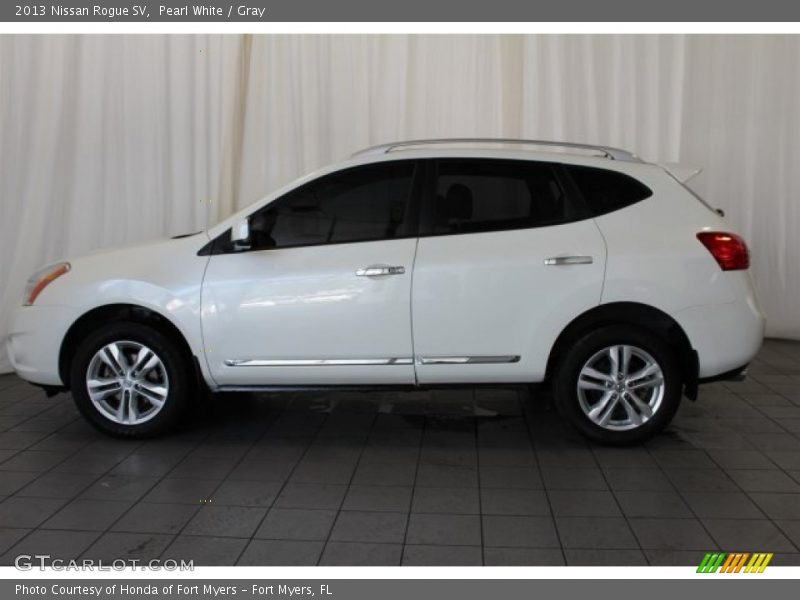 Pearl White / Gray 2013 Nissan Rogue SV